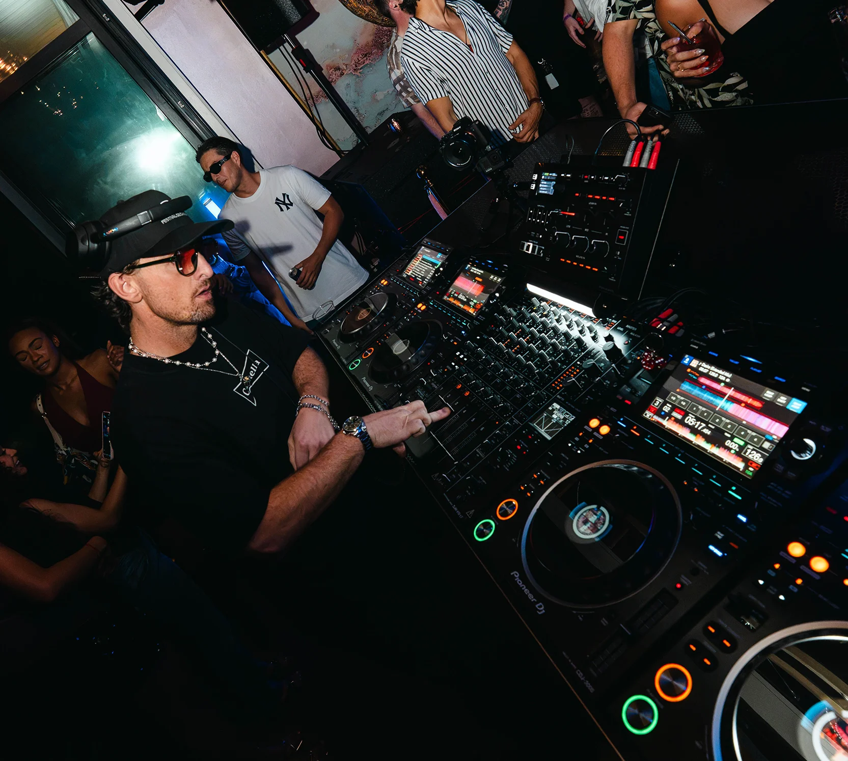 Austin performing a DJ set